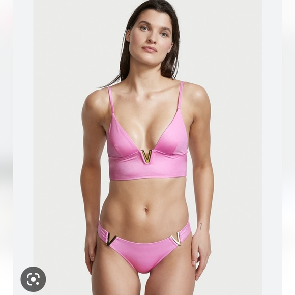Victoria's Secret Other - VS V Hardware Bralette Bikini 👙 Top with V Hardware Cheeky Bikini Bottom. SizeM
